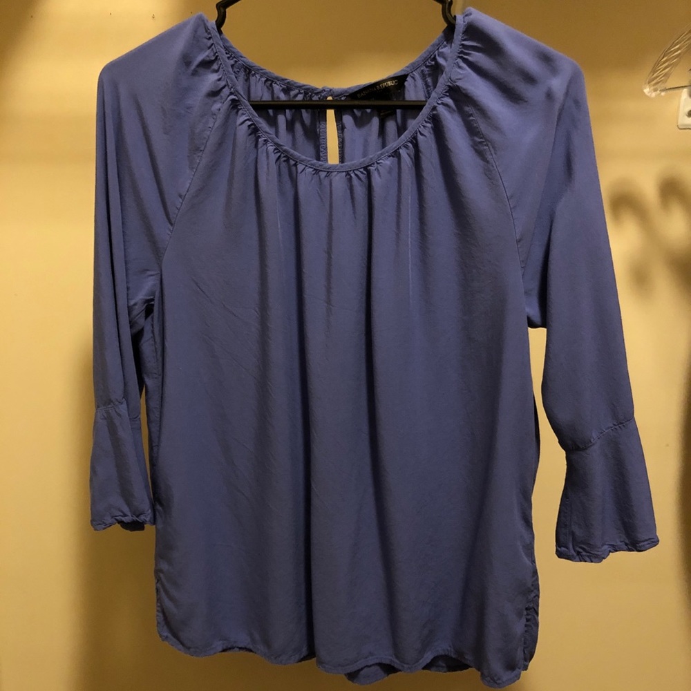 Flounce Sleeve Banana Republic Blouse